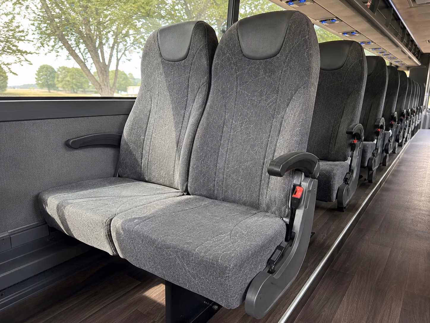 fall river charter bus rental interior